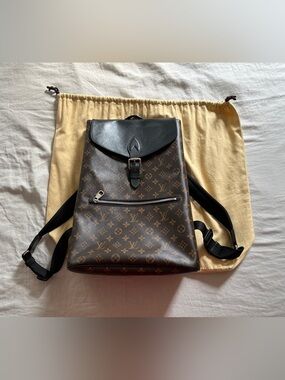 louis vuitton backpack palk monogram macassar Dean M45335 Backpack kingram-japan The pairing of monogram macassar canvas with black cowhide Authentic Louis Vuitton Macassar Palk
